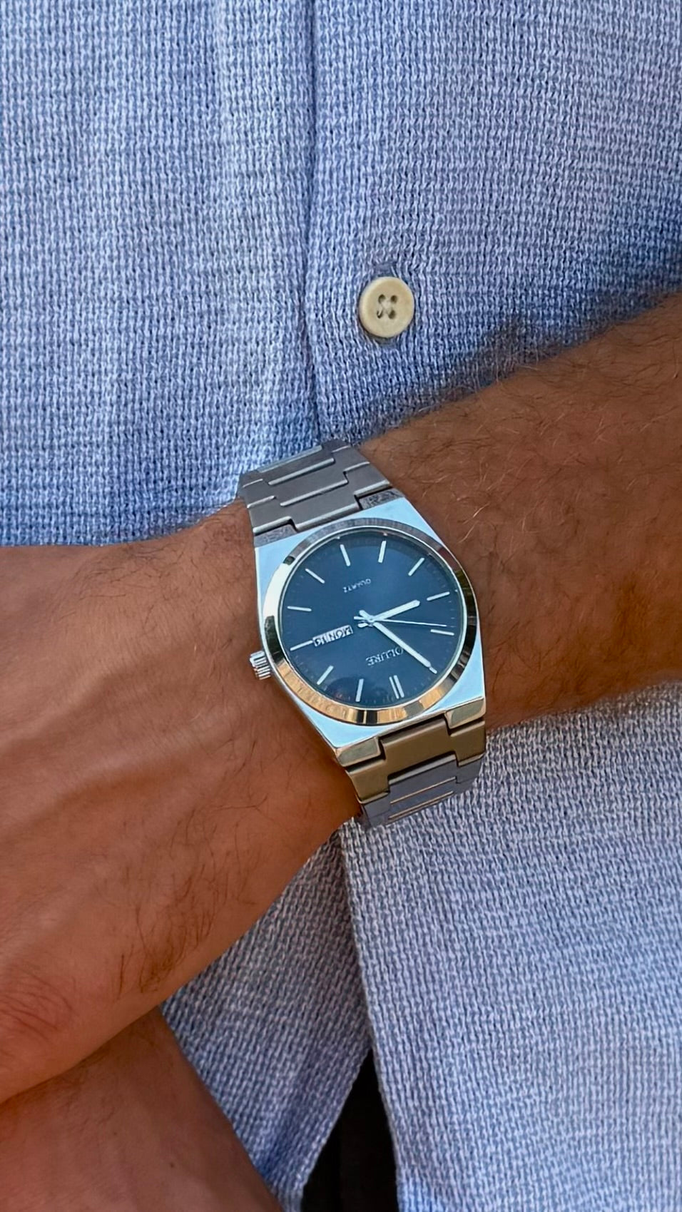 Montre OLURÉ Rivoli Bleu – acier, design minimaliste