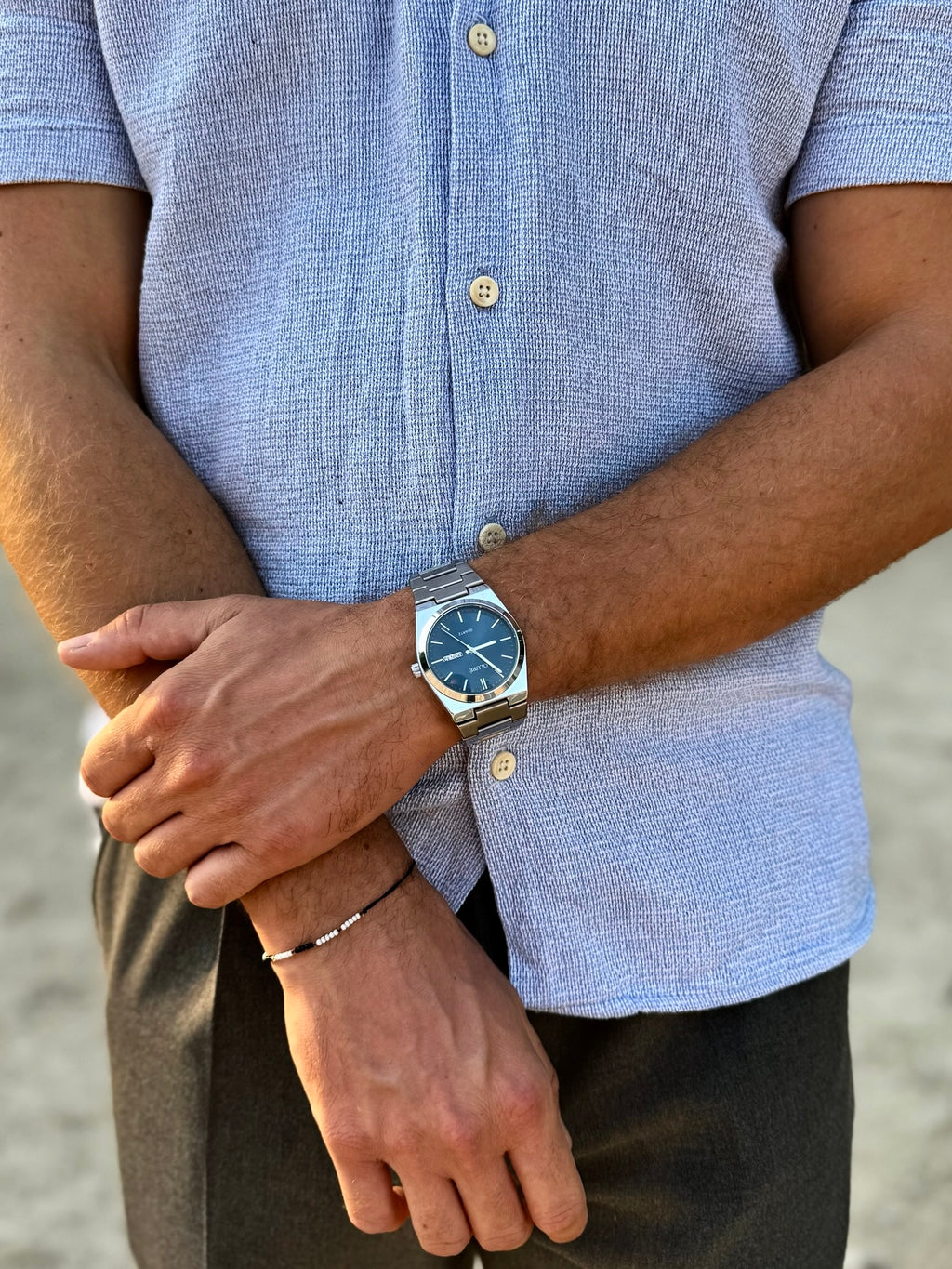 Montre OLURÉ Rivoli Bleu – acier, design minimaliste